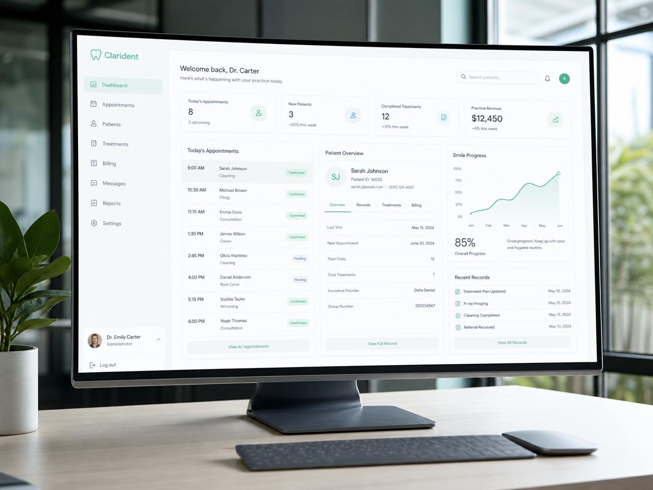 Dental clinic dashboard