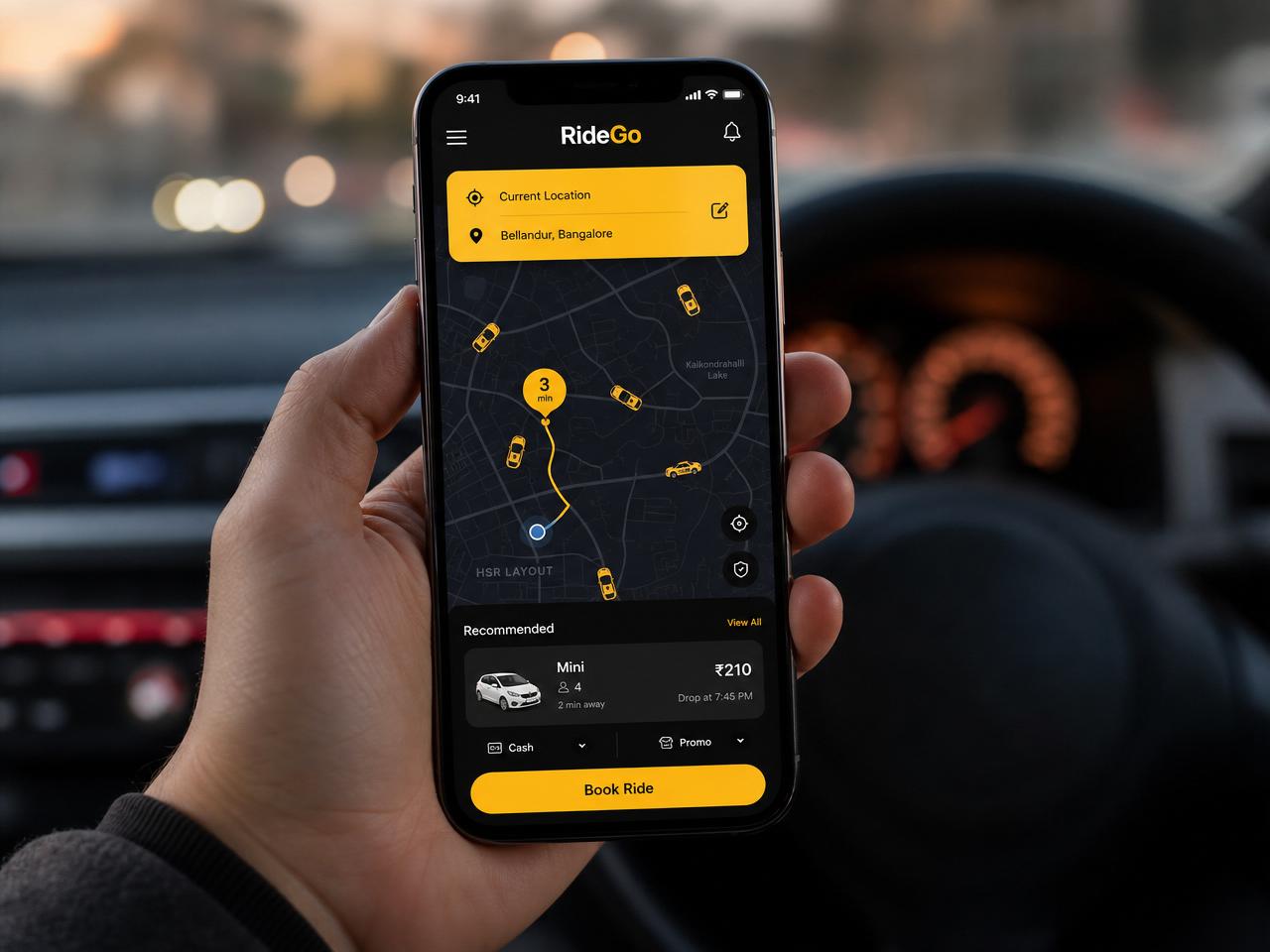 Taxi booking app