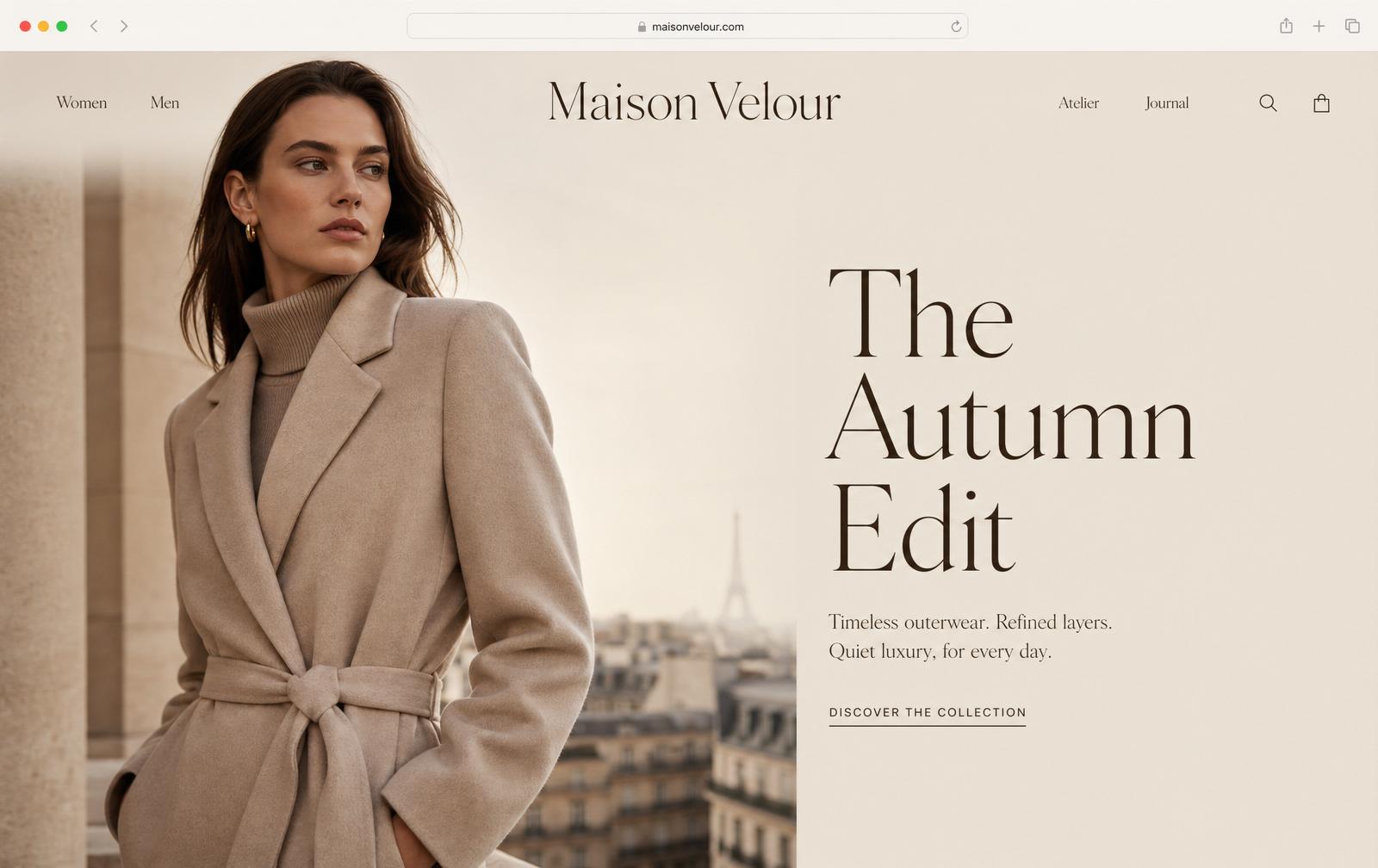 Maison Velour — web design preview