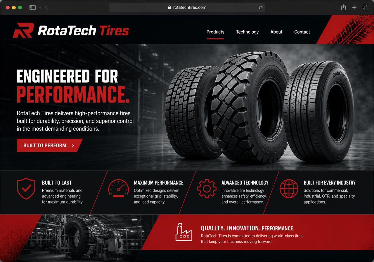 RotaTech Tires — Tire factory — corporate website